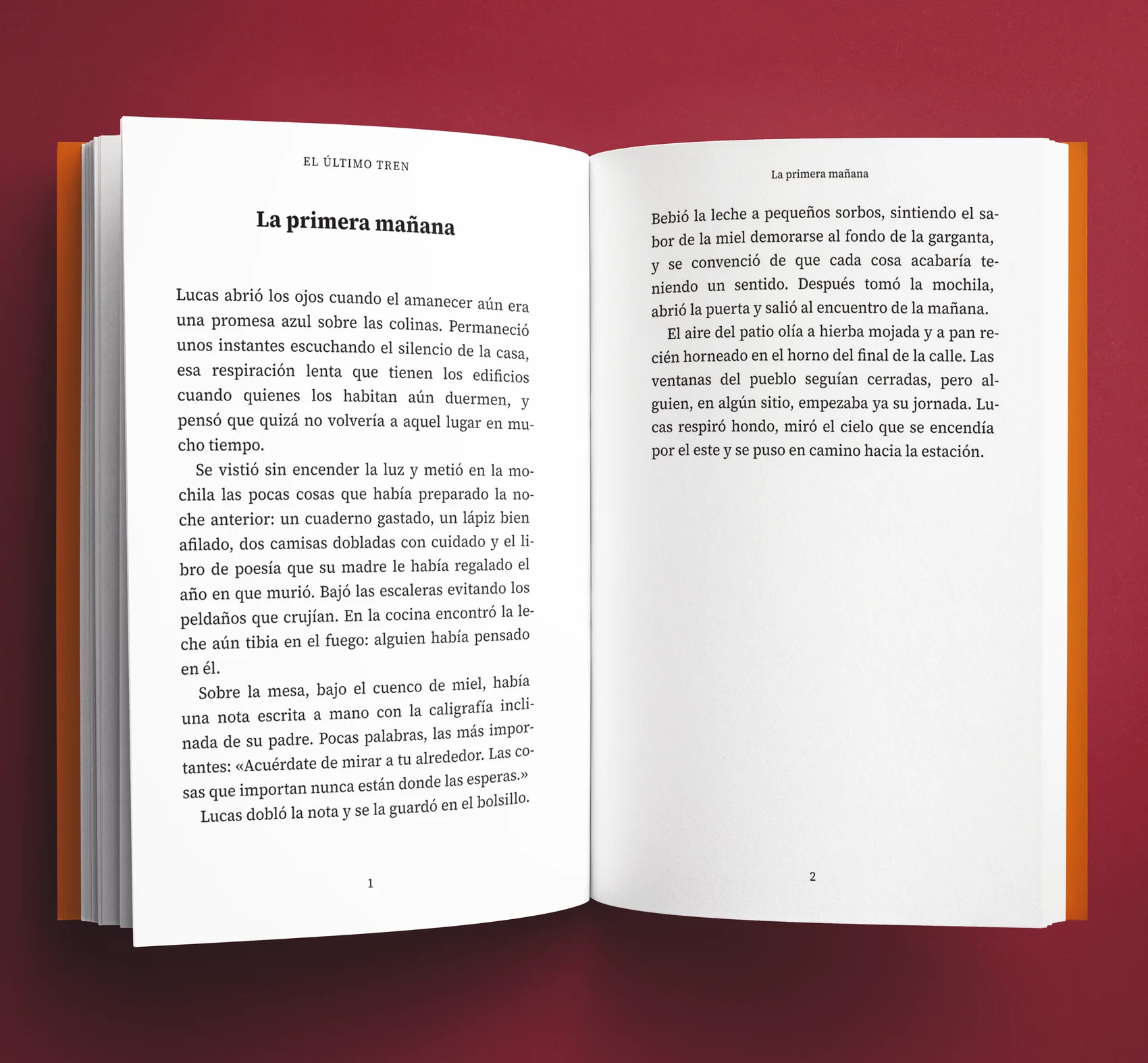 Libro impreso de Inkael abierto, maquetado con tipografía editorial