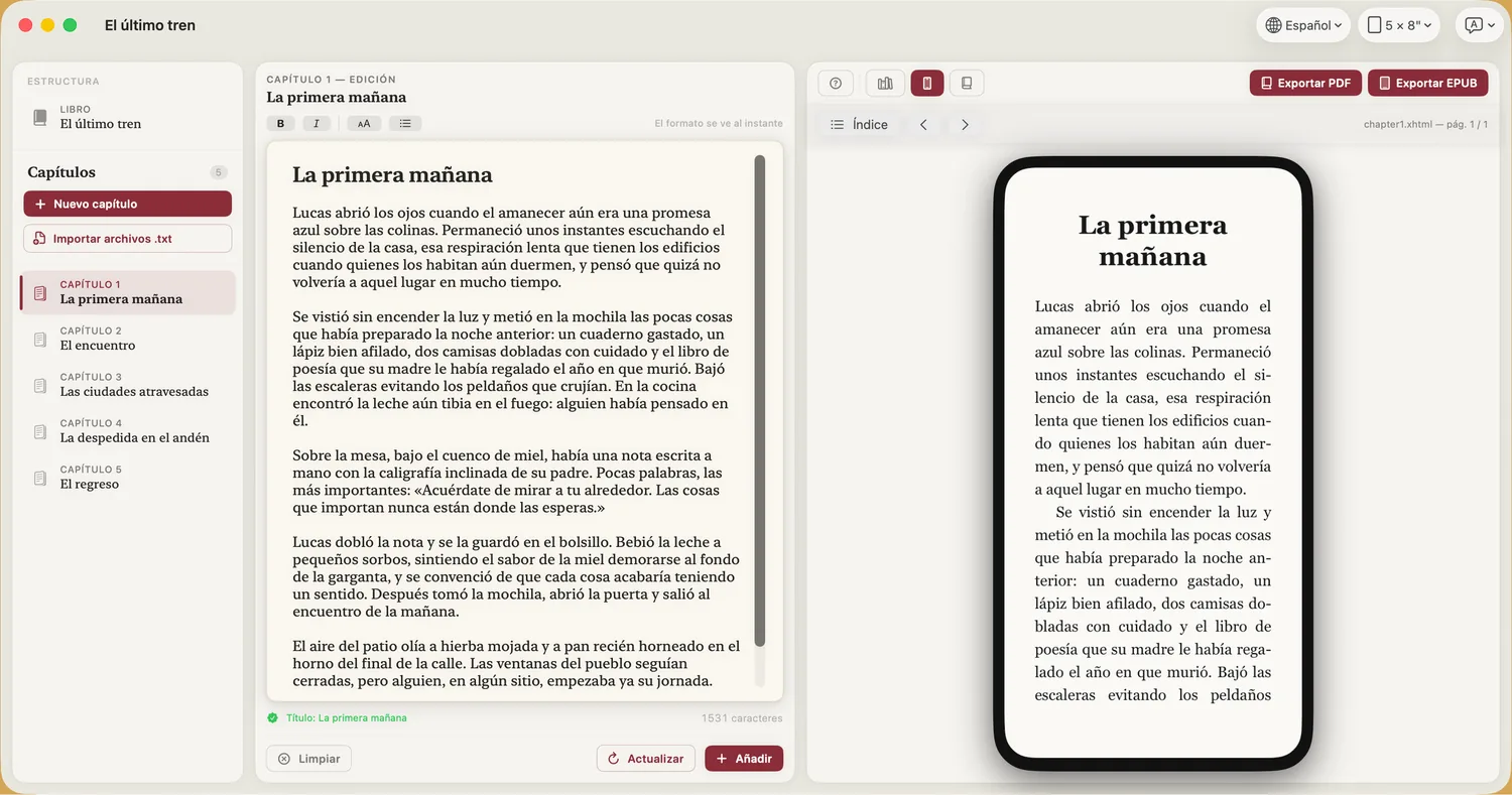 Vista previa en móvil del libro en Inkael