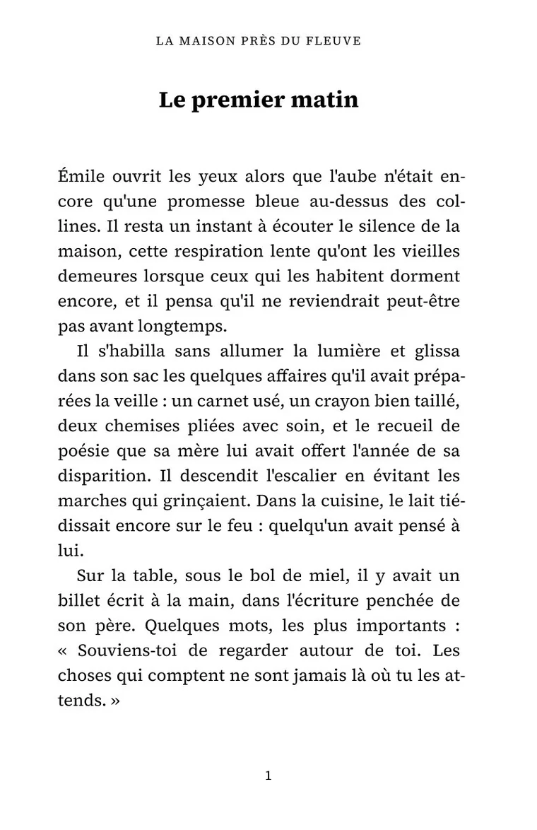 Page mise en page par Inkael, avec en-tête, texte justifié et numéro de page